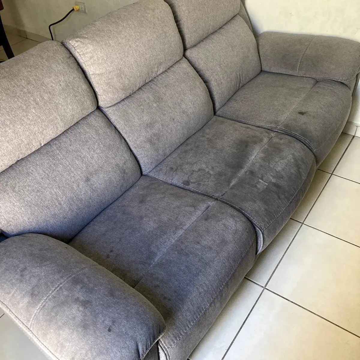 Antes — Sofá Reclinable 3 Plazas + Limpieza Profunda